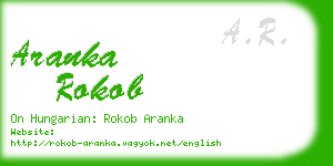 aranka rokob business card